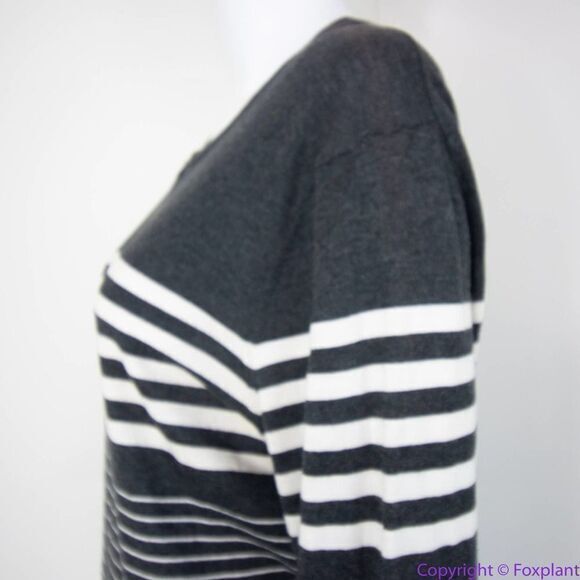 Vince 100% cotton grey stripe crewneck sweater, size Small - Picture 11 of 15